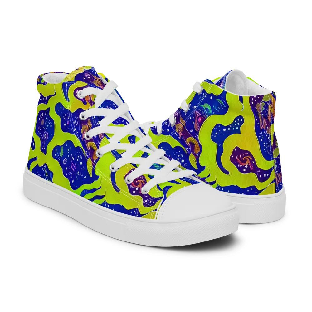 Galactic Tangledown on Women's High Top Canvas Shoes — Right