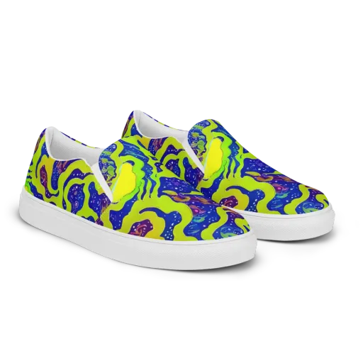 Galactic Tangledown on a Men's Slip-On Canvas Shoes