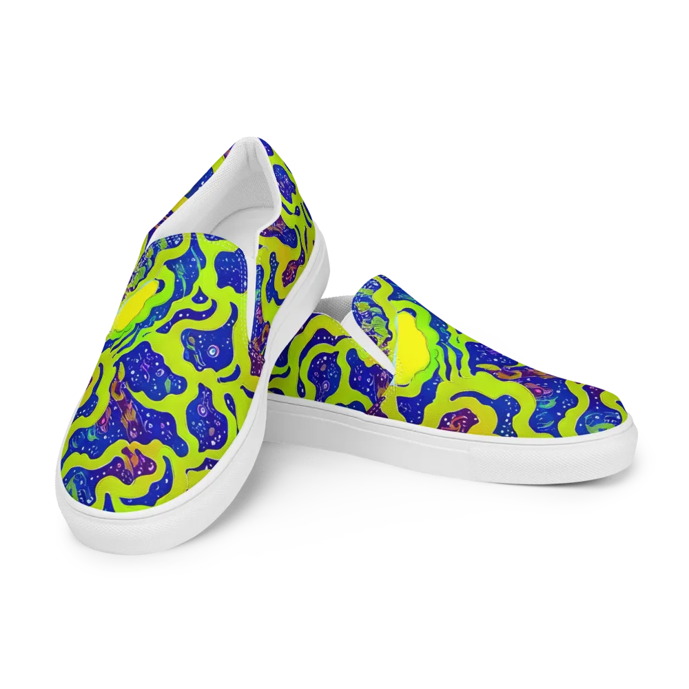 Galactic Tangledown on Men's Slip-On Canvas Shoes — Left Front