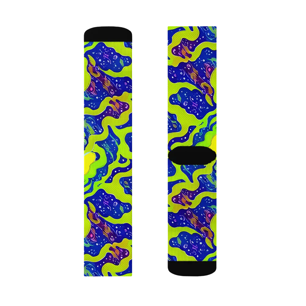 Galactic Tangledown on Socks — Right Sock