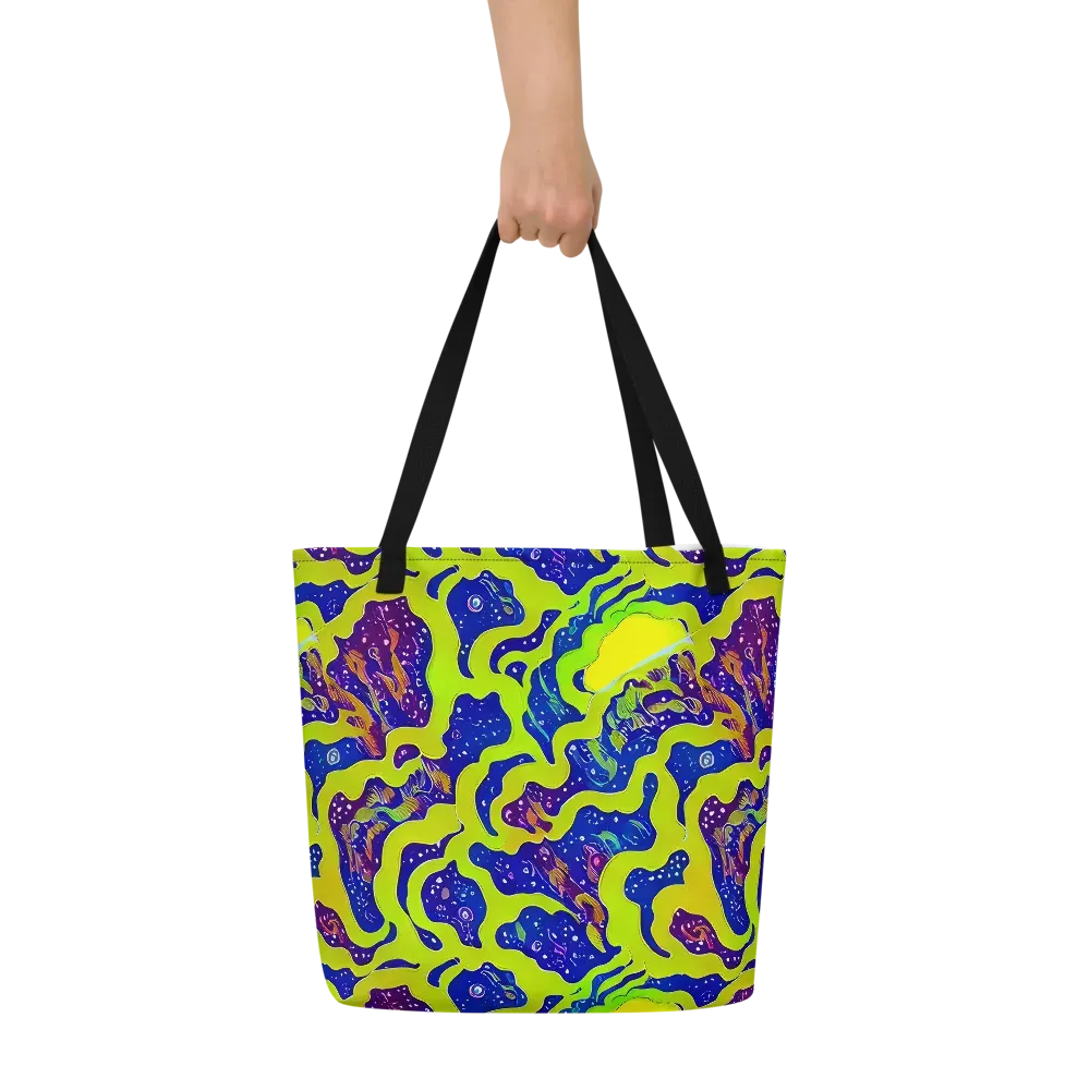 Galactic Tangledown on Large Tote Bag W/ Pocket — Front