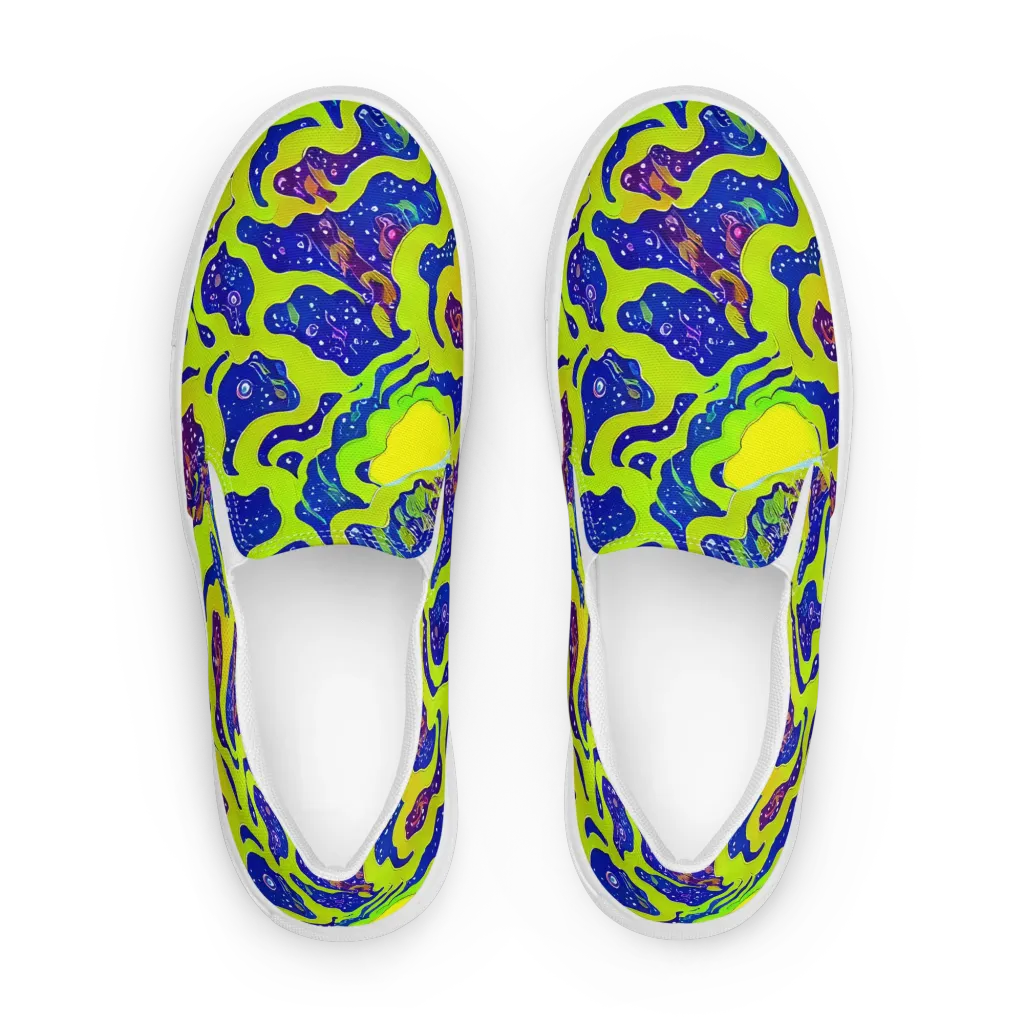 Galactic Tangledown on Women's Slip-On Canvas Shoes — Front