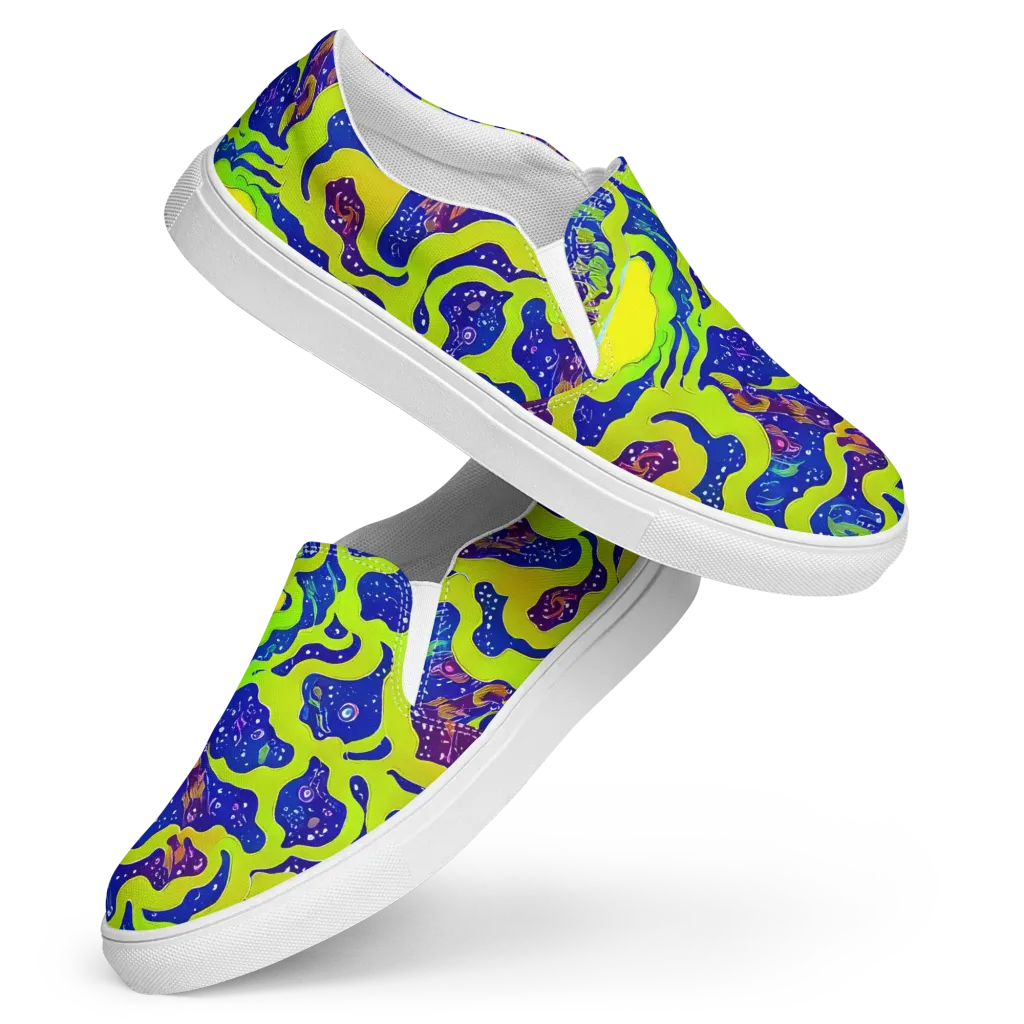 Galactic Tangledown on Women's Slip-On Canvas Shoes — Front