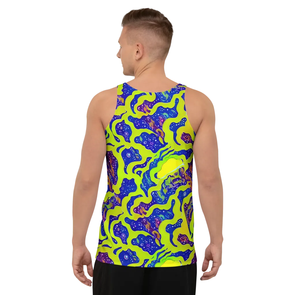 Galactic Tangledown on Men's Tank Top — Back