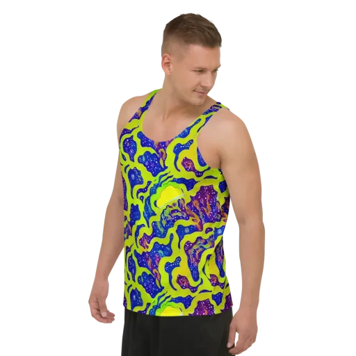 Galactic Tangledown on a Men's Tank Top