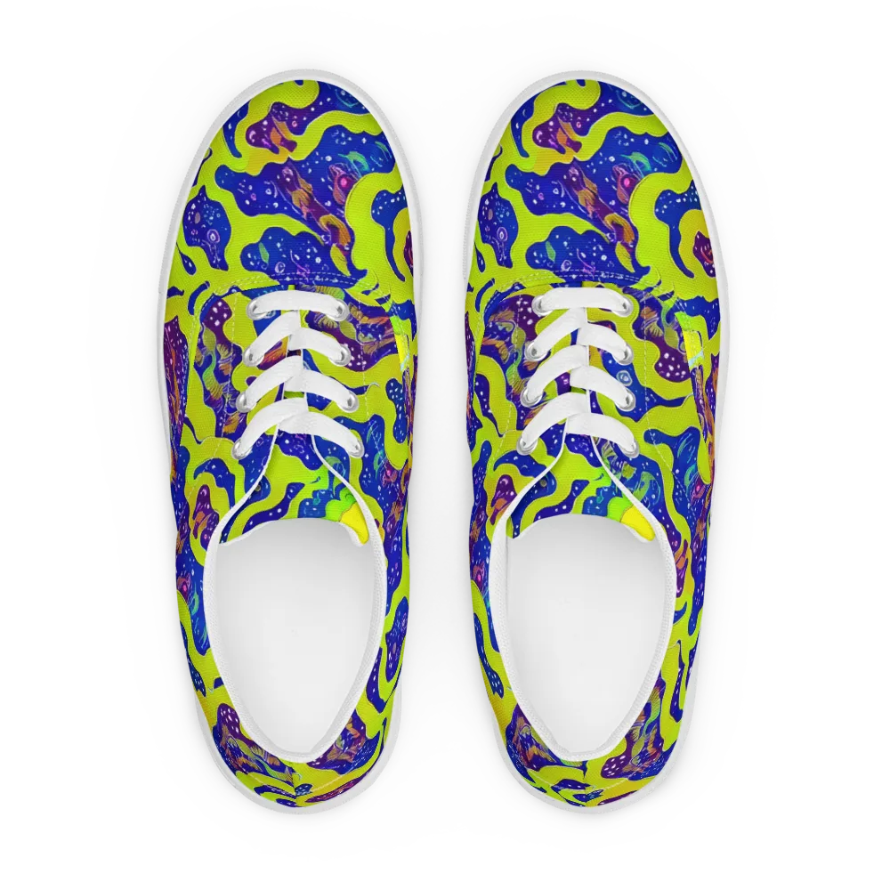 Galactic Tangledown on Men's Lace-Up Canvas Shoes — Front