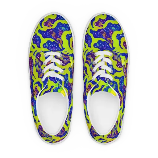 Galactic Tangledown on a Men's Lace-Up Canvas Shoes