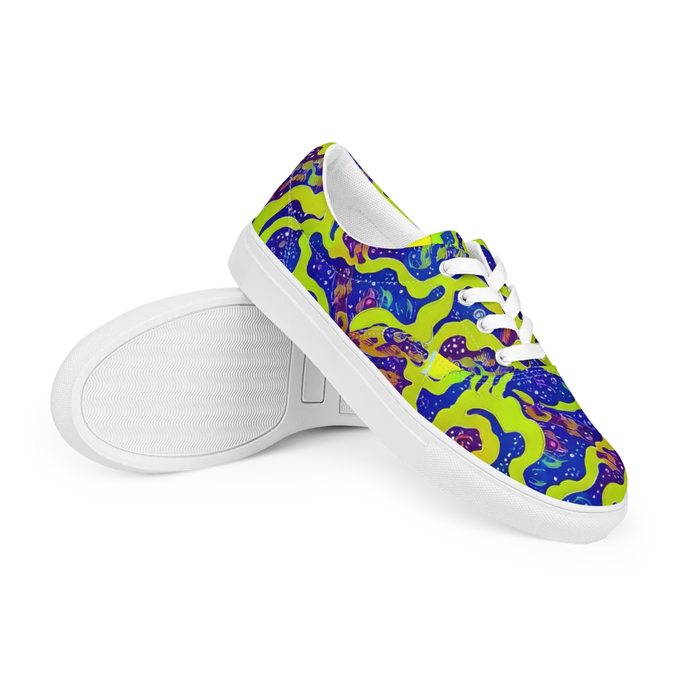 Galactic Tangledown on Men's Lace-Up Canvas Shoes — Right Front