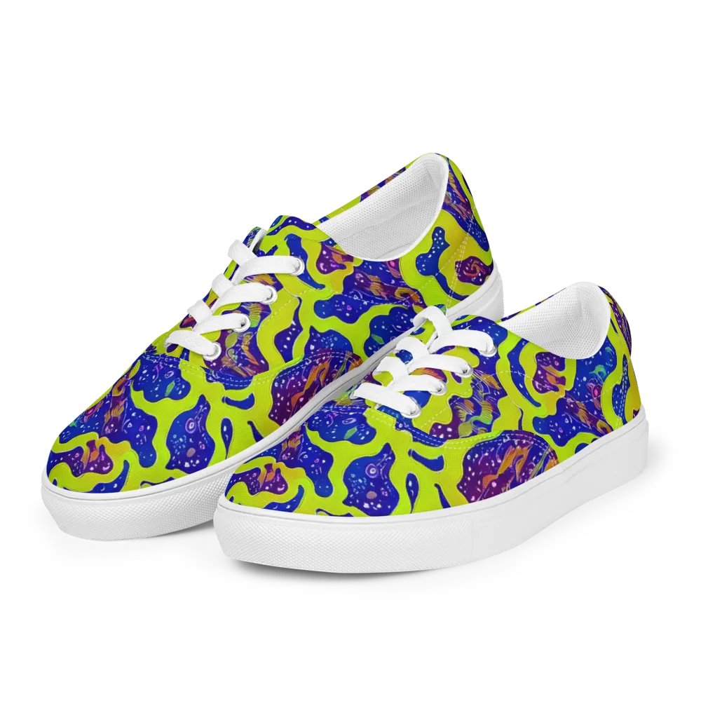 Galactic Tangledown on Men's Lace-Up Canvas Shoes — Left Front