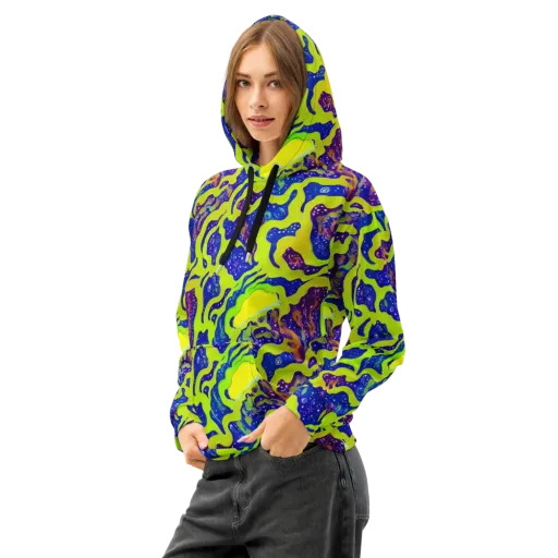 Galactic Tangledown on a Cotton Hoodie