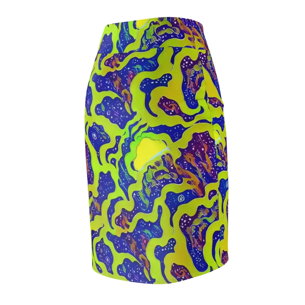 Galactic Tangledown on Pencil Skirt — Back Side