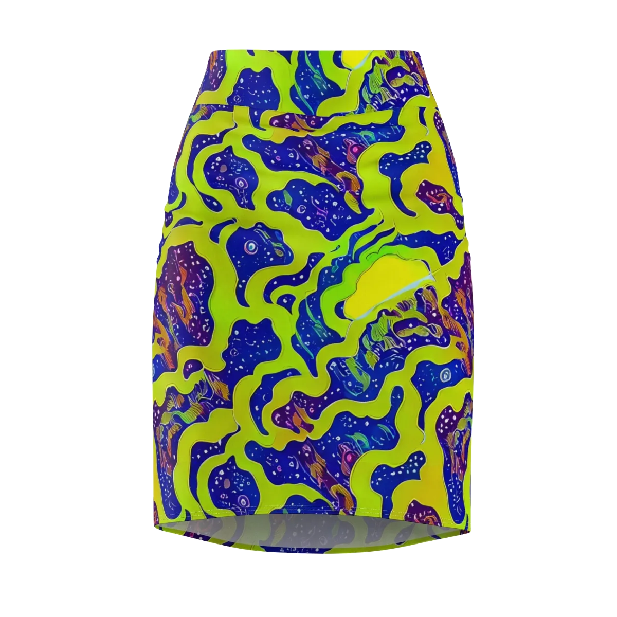 Galactic Tangledown on Pencil Skirt — Front