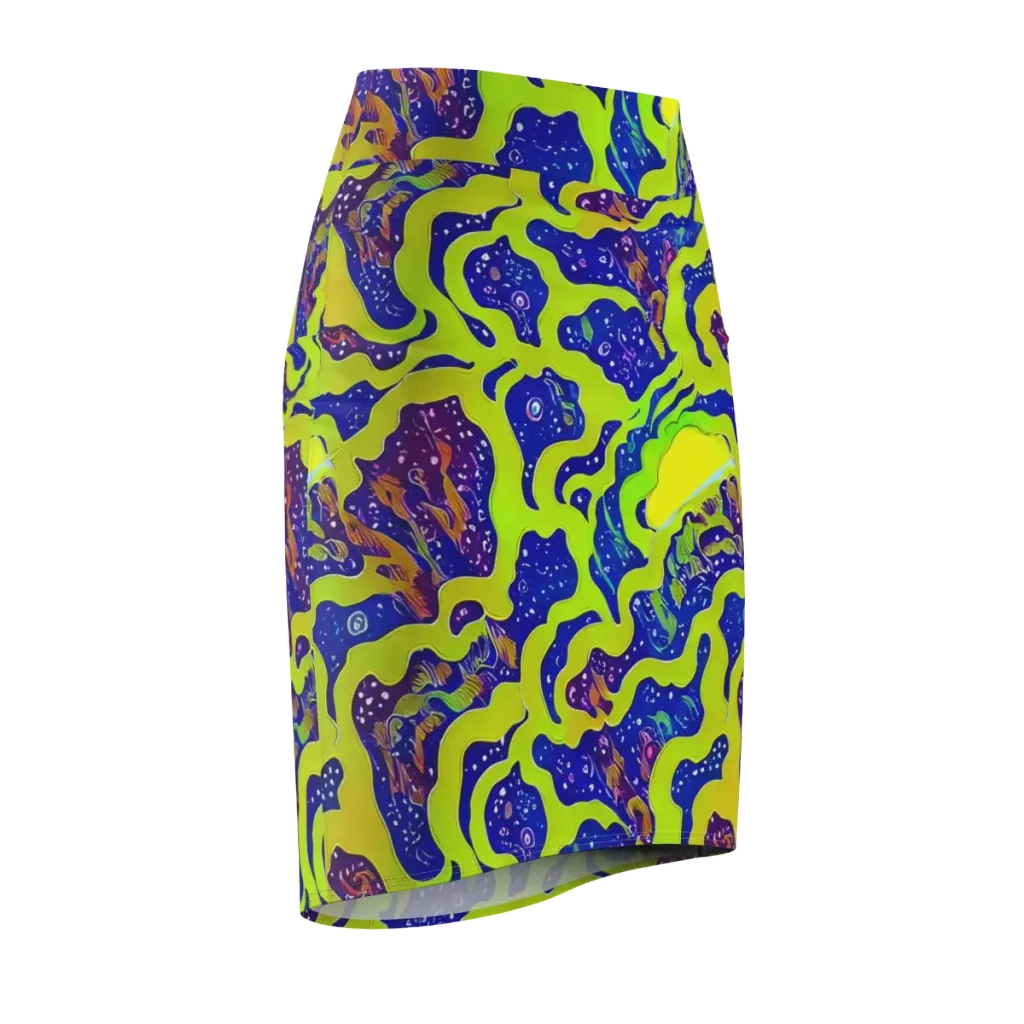 Galactic Tangledown on Pencil Skirt — Front Side