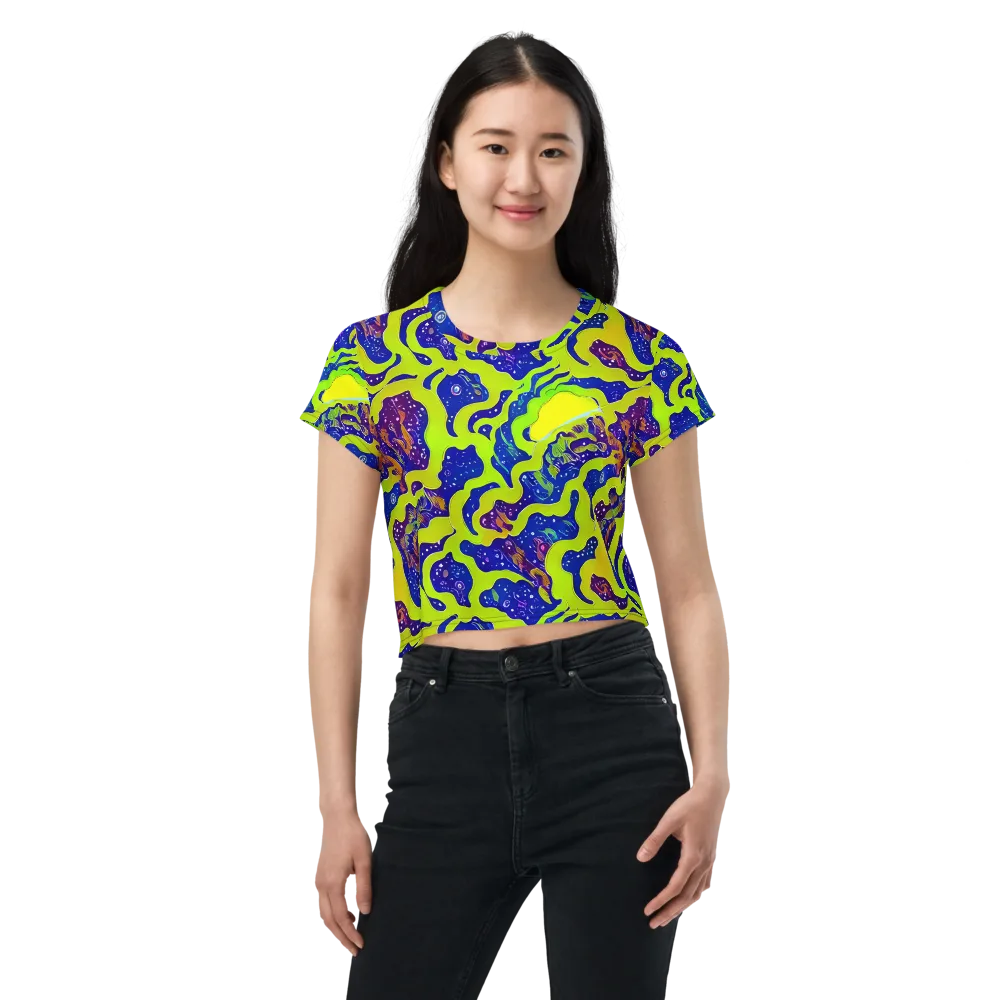 Galactic Tangledown on Crop Tee — Front