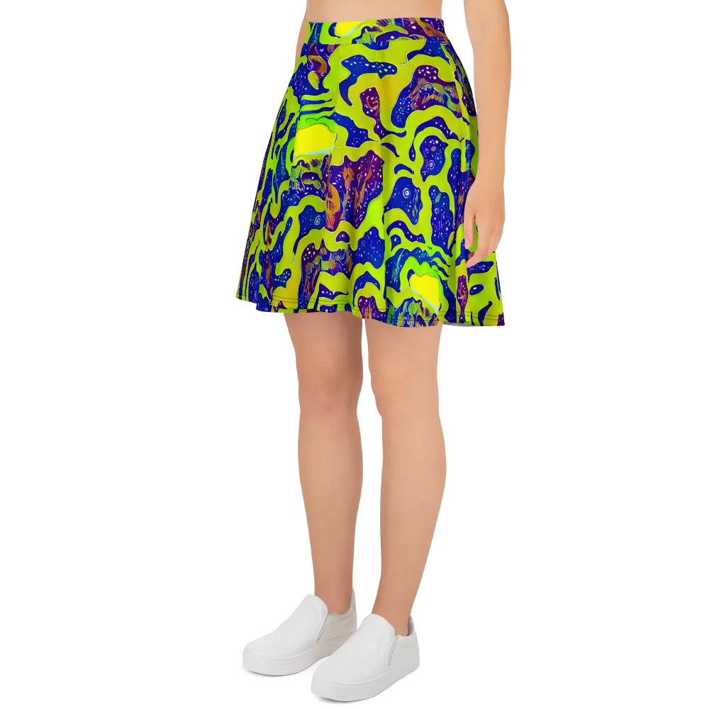 Galactic Tangledown on Skater Skirt — Left
