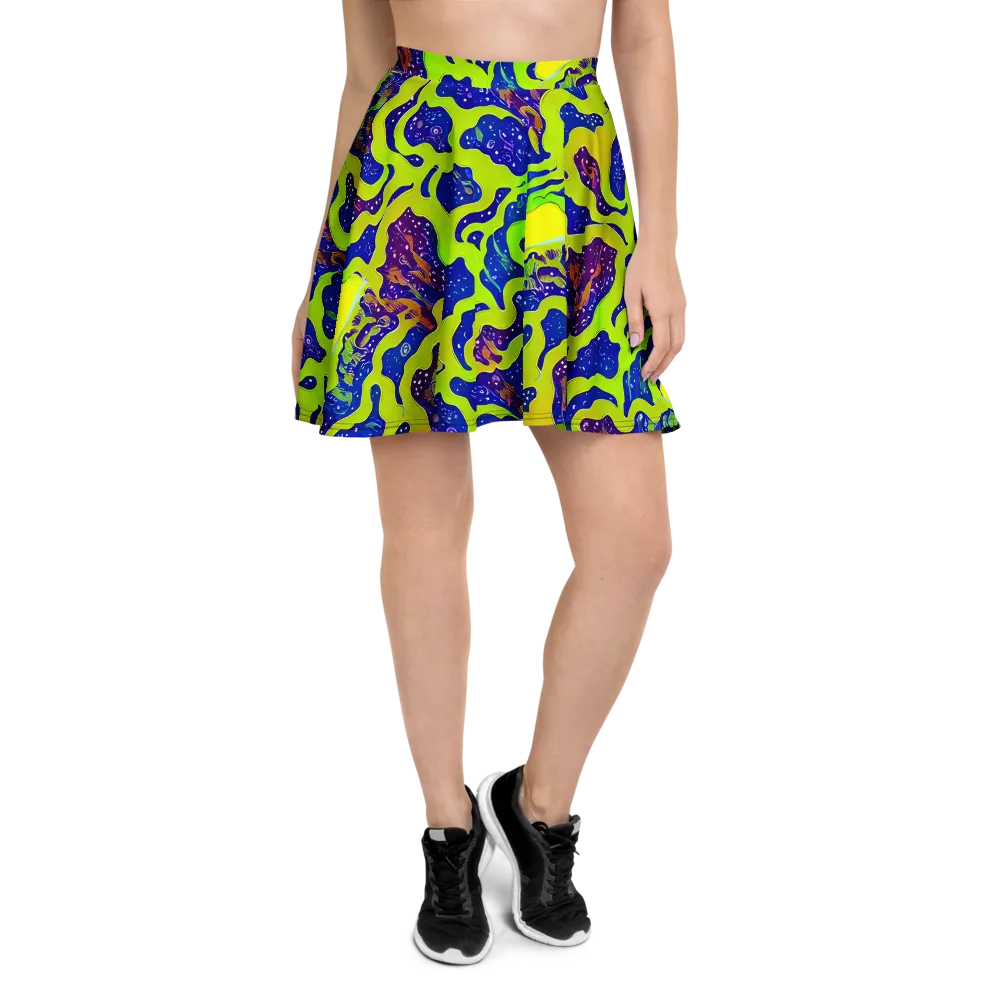 Galactic Tangledown on Skater Skirt — Front
