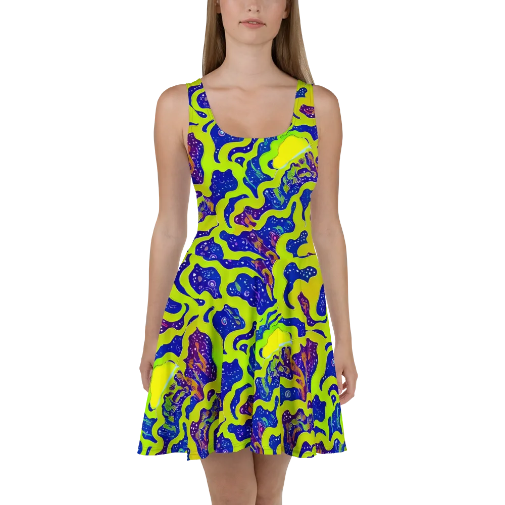 Galactic Tangledown on Skater Dress — Front