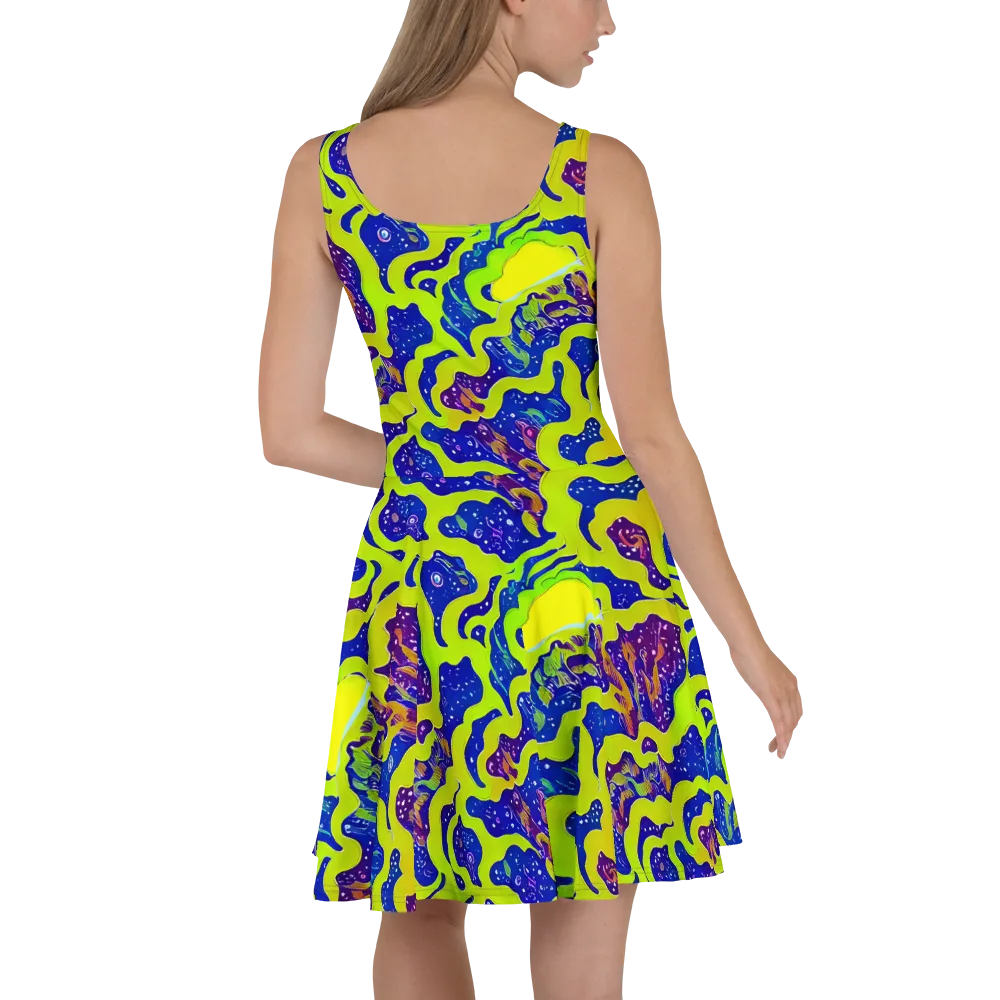 Galactic Tangledown on Skater Dress — Back
