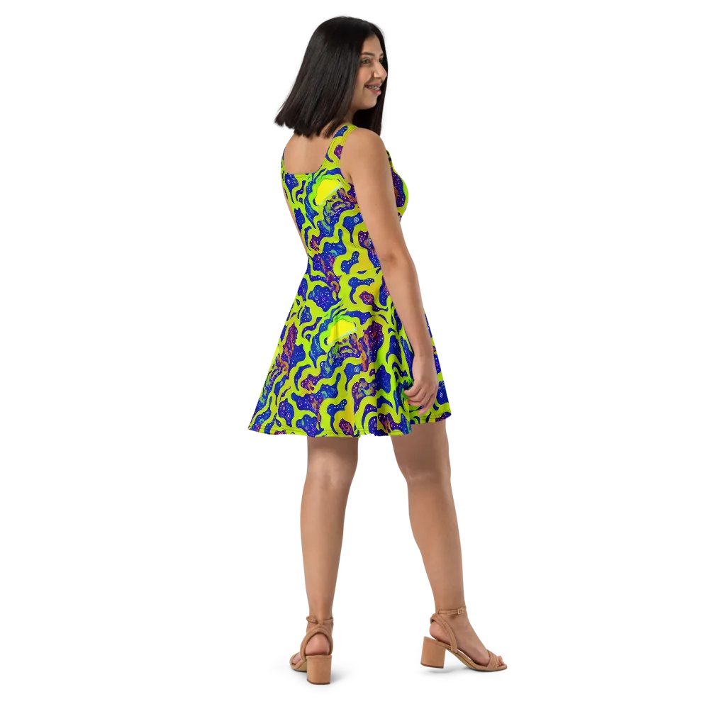 Galactic Tangledown on Skater Dress — Right