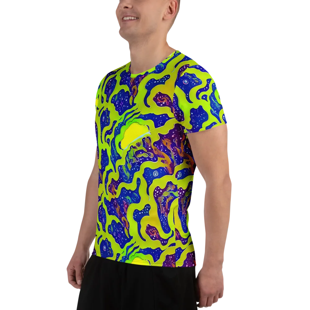 Galactic Tangledown on Men's Athletic T-Shirt — Left