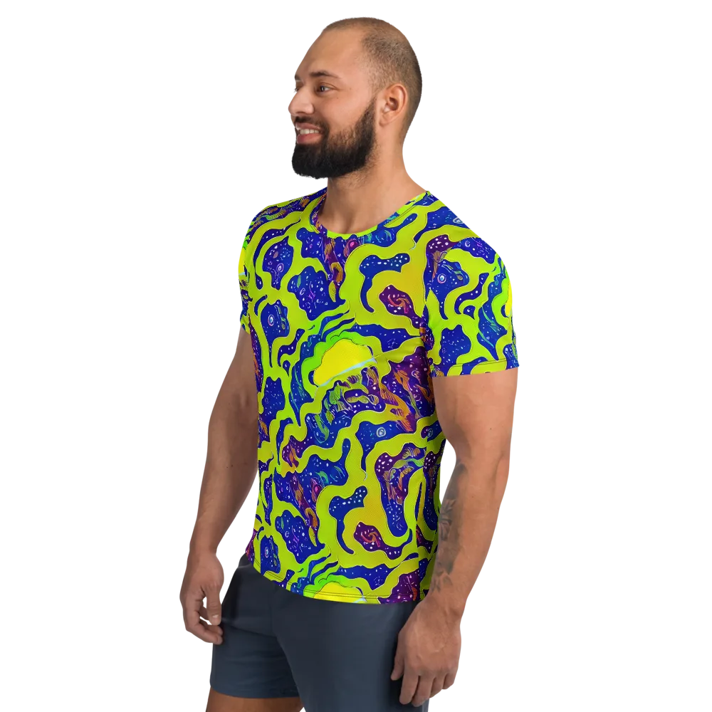 Galactic Tangledown on Men's Athletic T-Shirt — Left