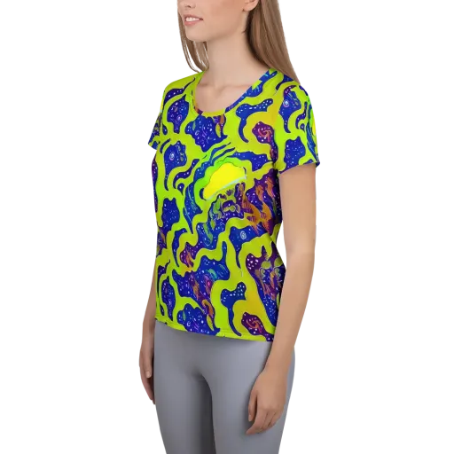 Galactic Tangledown on a Women's Athletic T-Shirt