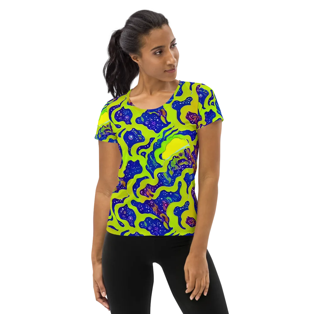 Galactic Tangledown on Women's Athletic T-Shirt — Front