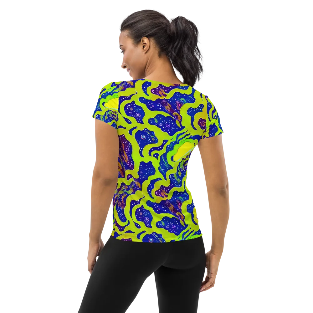 Galactic Tangledown on Women's Athletic T-Shirt — Back