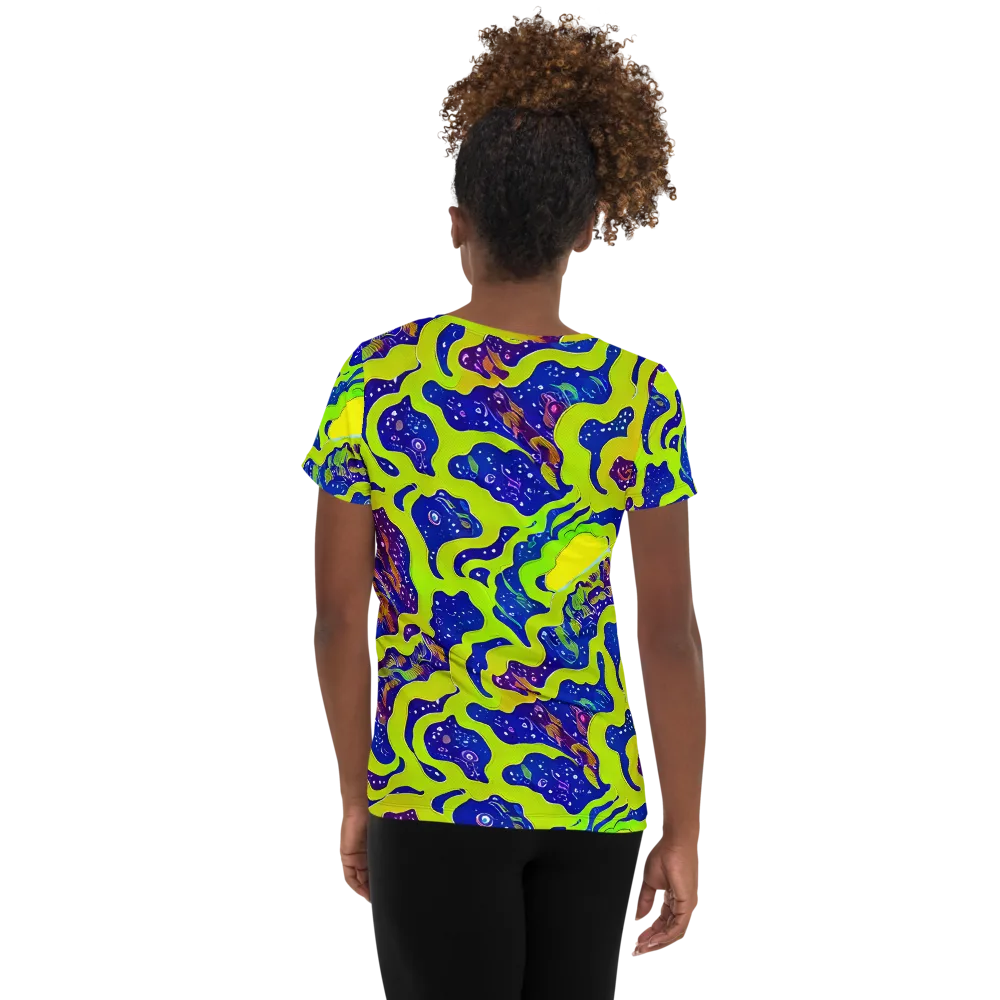 Galactic Tangledown on Women's Athletic T-Shirt — Back