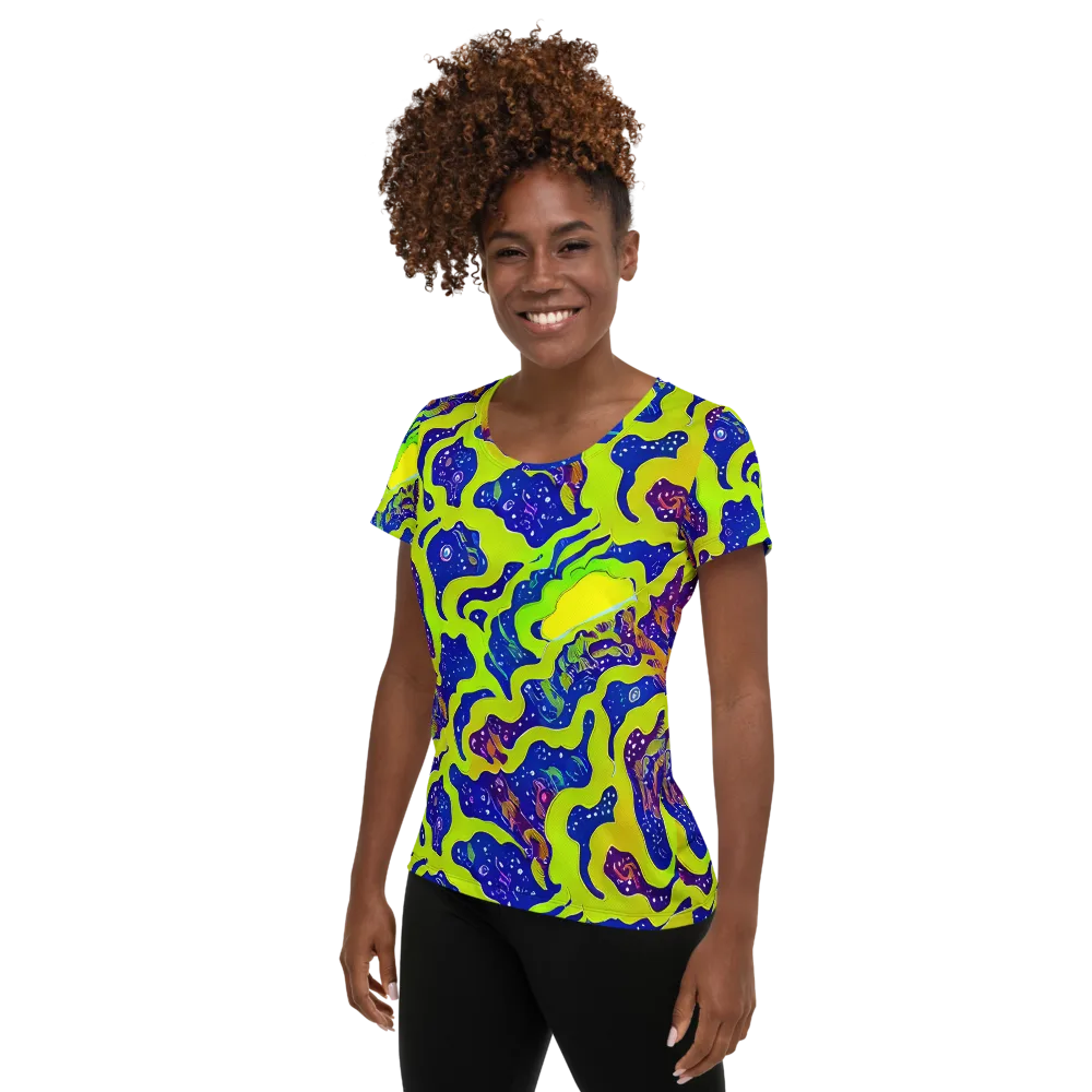 Galactic Tangledown on Women's Athletic T-Shirt — Left