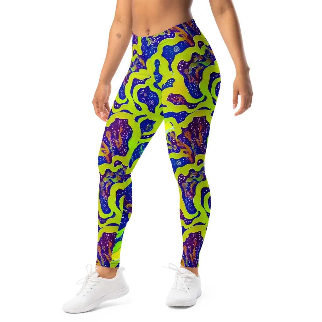 Galactic Tangledown on Leggings — Left Front