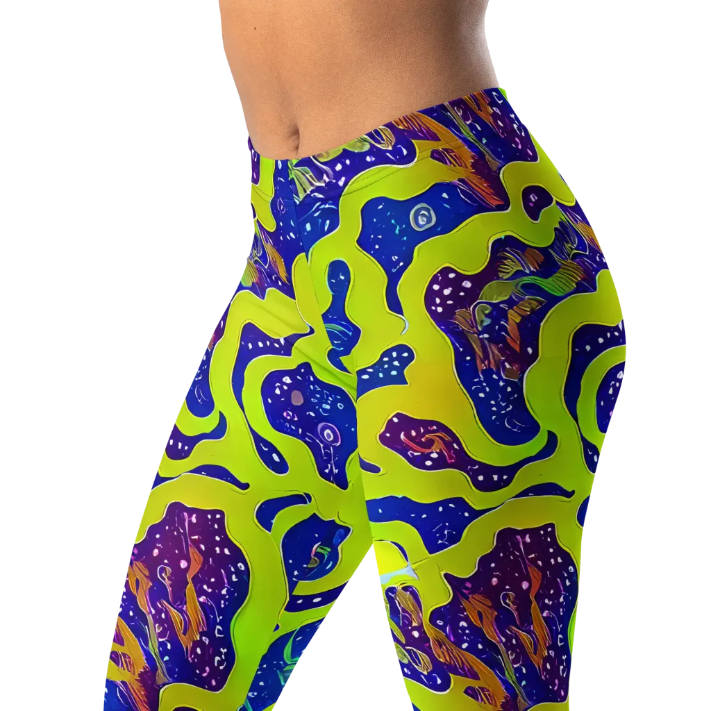 Galactic Tangledown on Leggings — Left Front