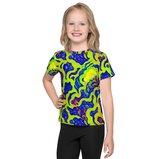 Galactic Tangledown on a Kids Crew Neck T-Shirt