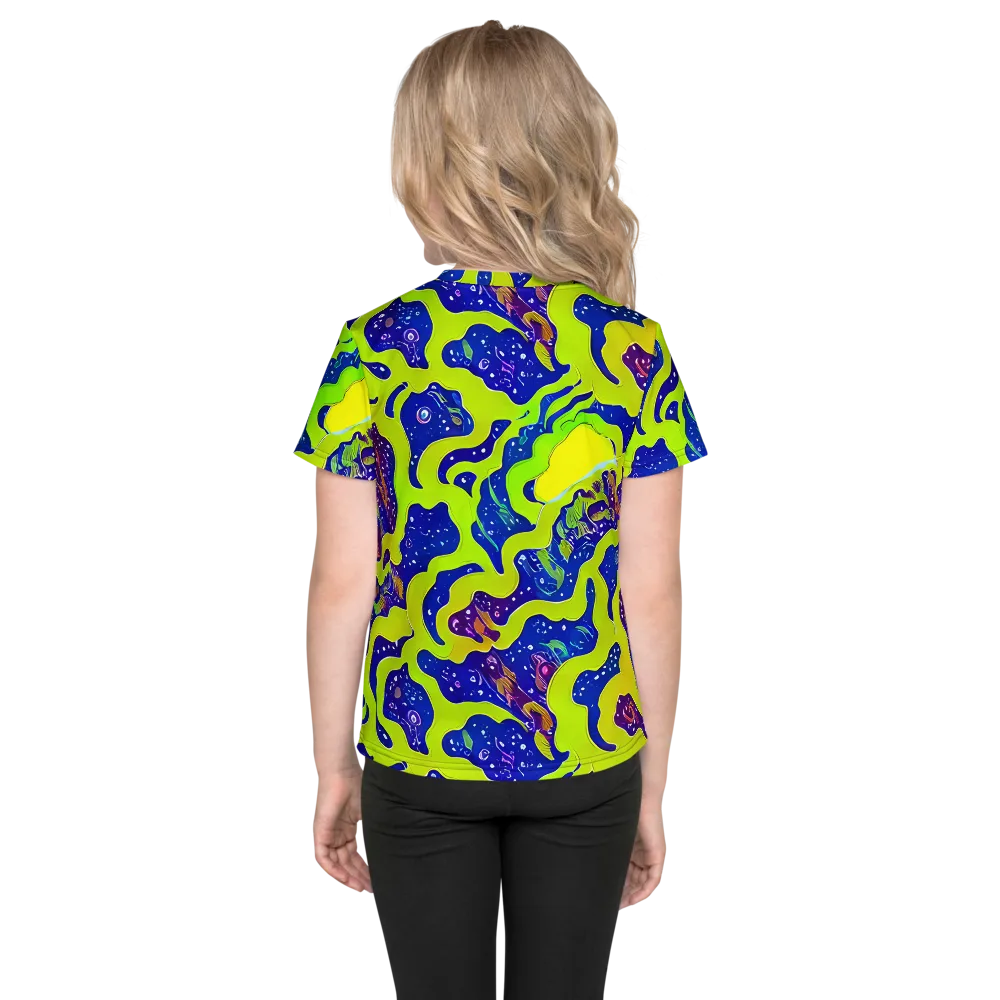 Galactic Tangledown on Kids Crew Neck T-Shirt — Back