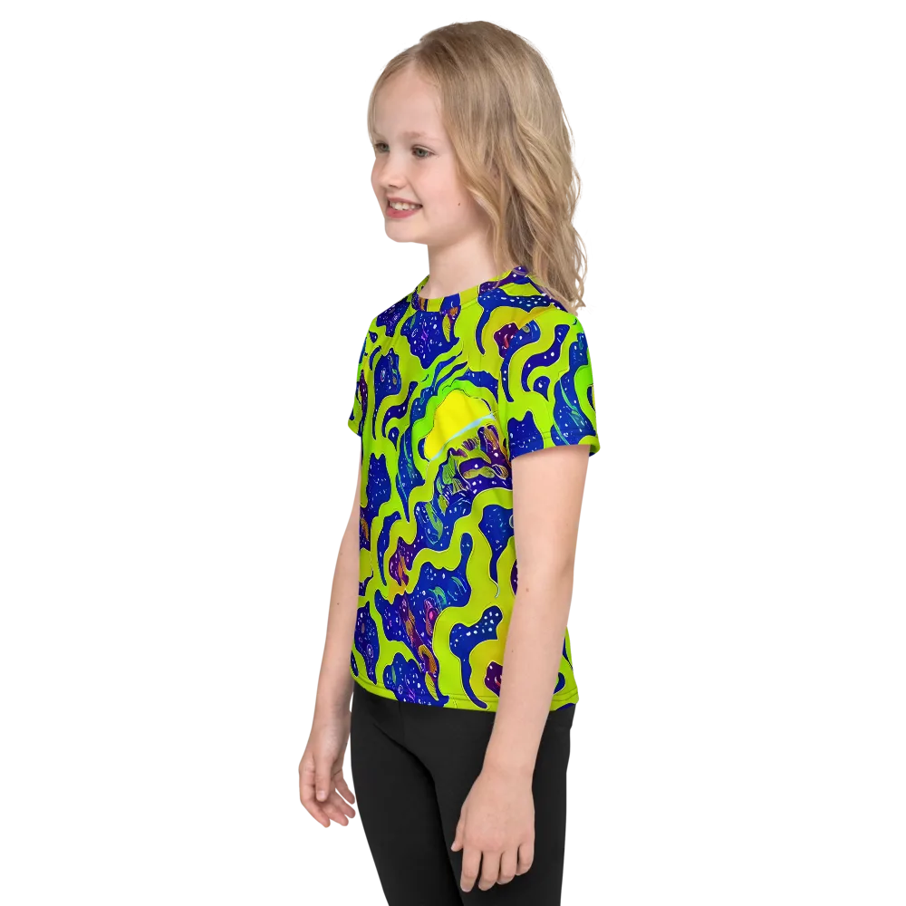 Galactic Tangledown on Kids Crew Neck T-Shirt — Left