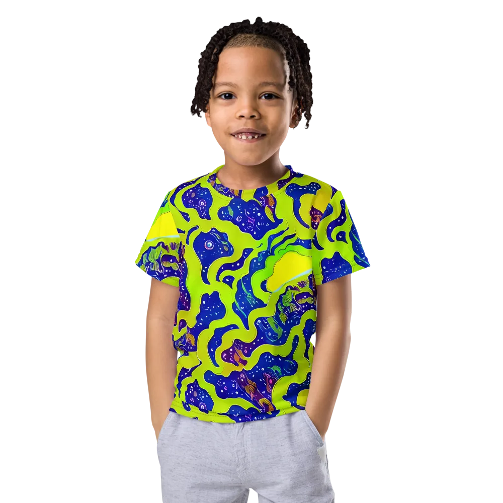 Galactic Tangledown on Kids Crew Neck T-Shirt — Front