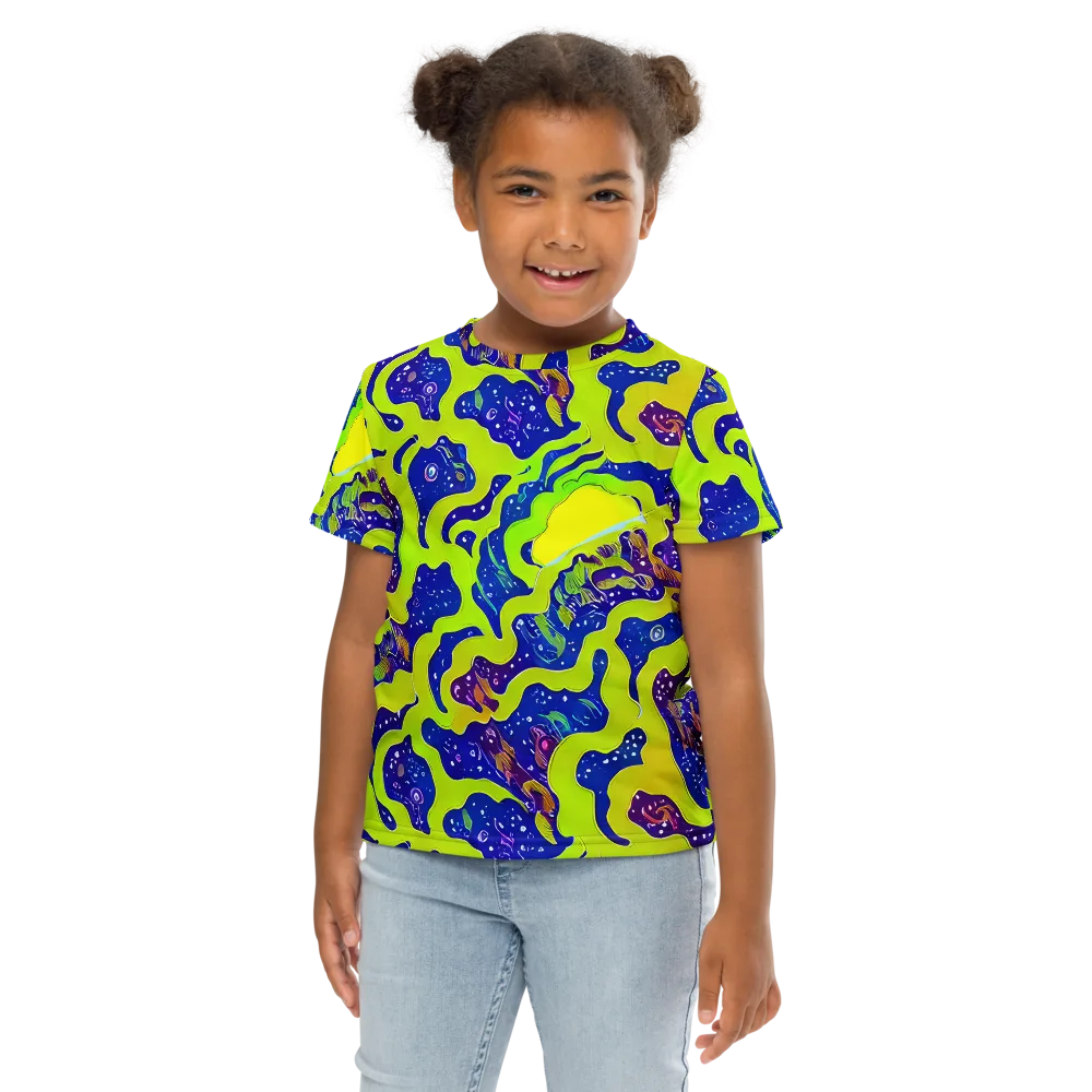 Galactic Tangledown on Kids Crew Neck T-Shirt — Front