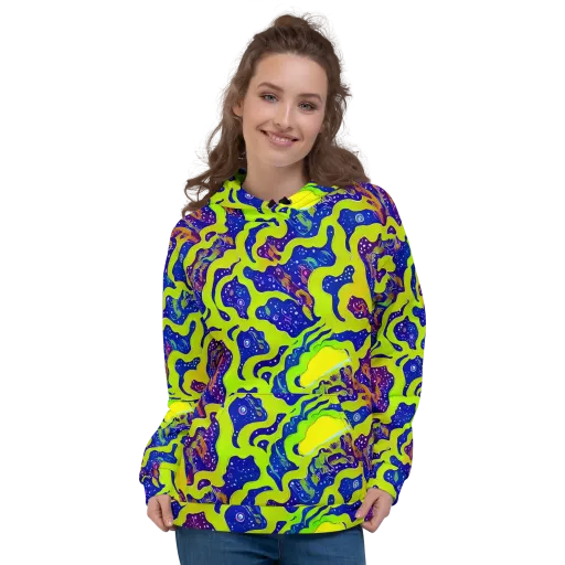 Galactic Tangledown on a Hoodie