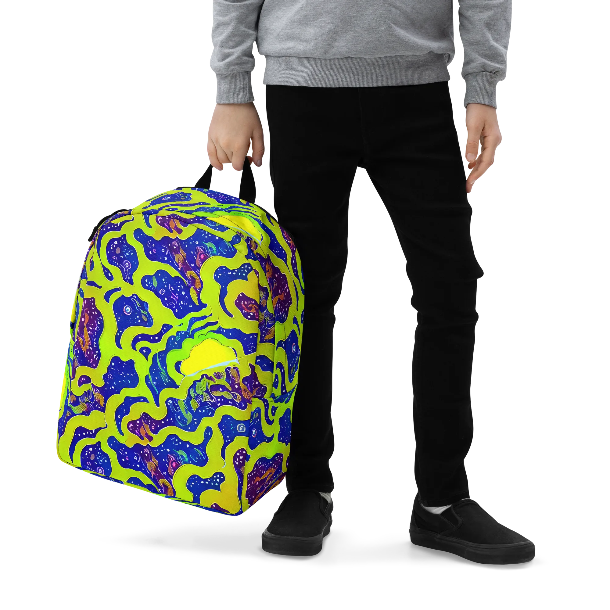 Galactic Tangledown on Minimalist Backpack — Zoomed-in