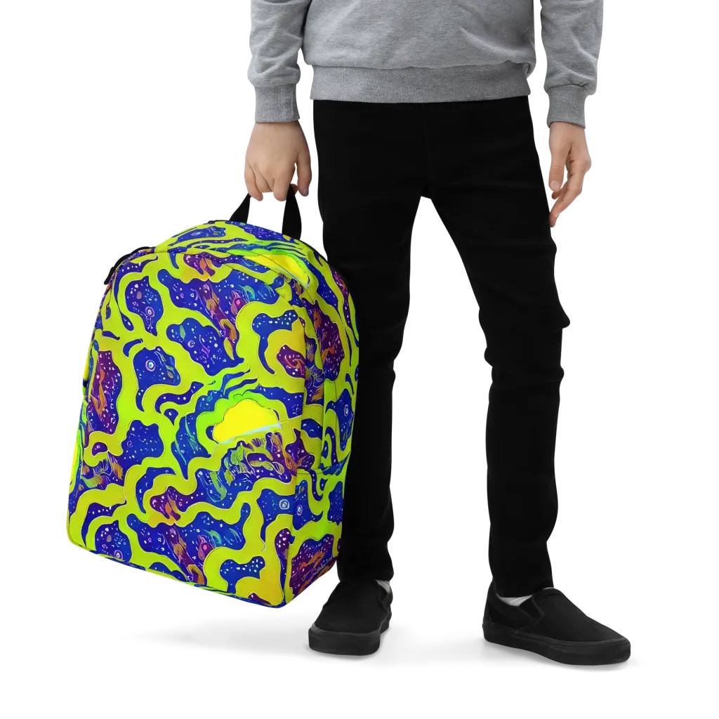 Galactic Tangledown on Minimalist Backpack — Zoomed-in