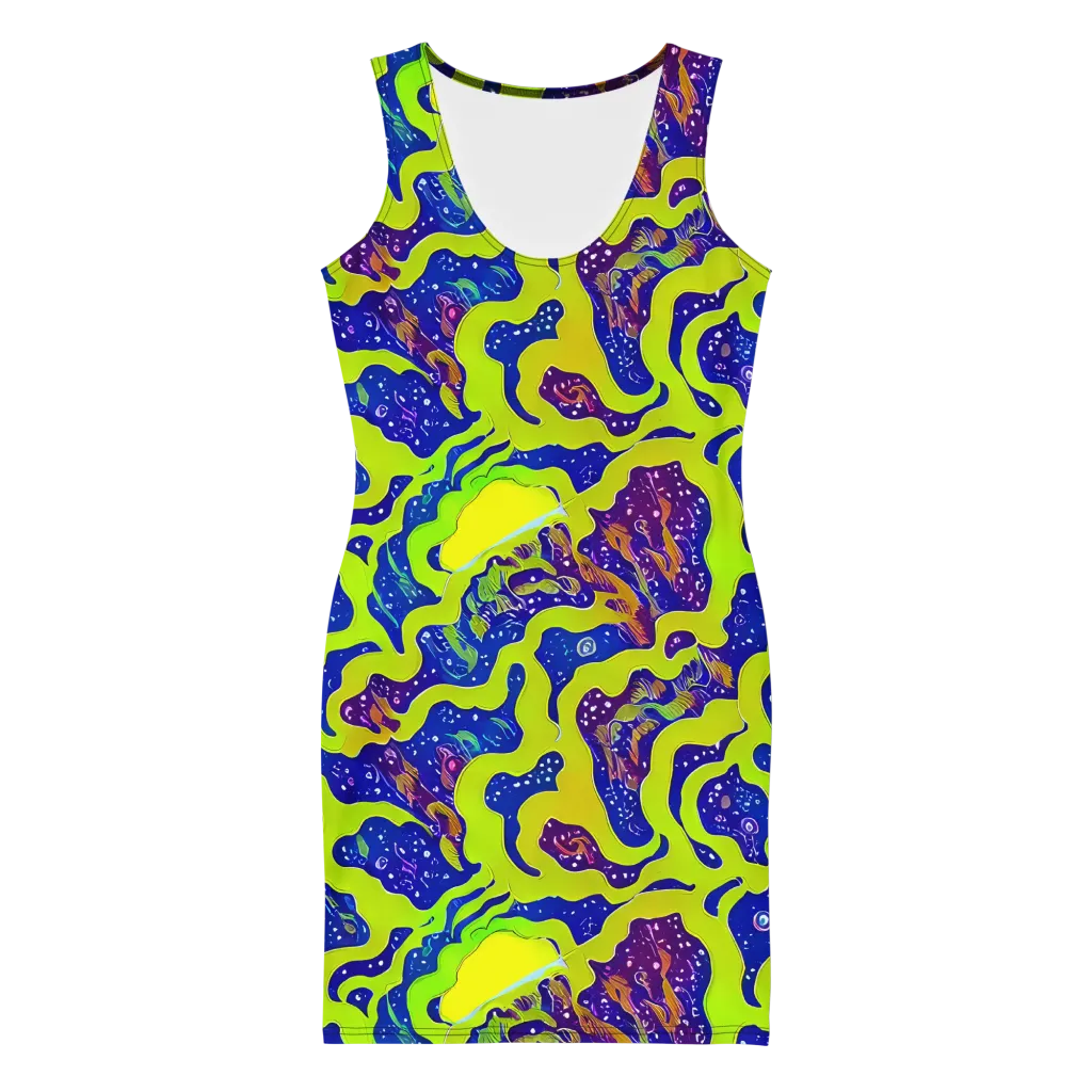 Galactic Tangledown on Bodycon Dress — Front