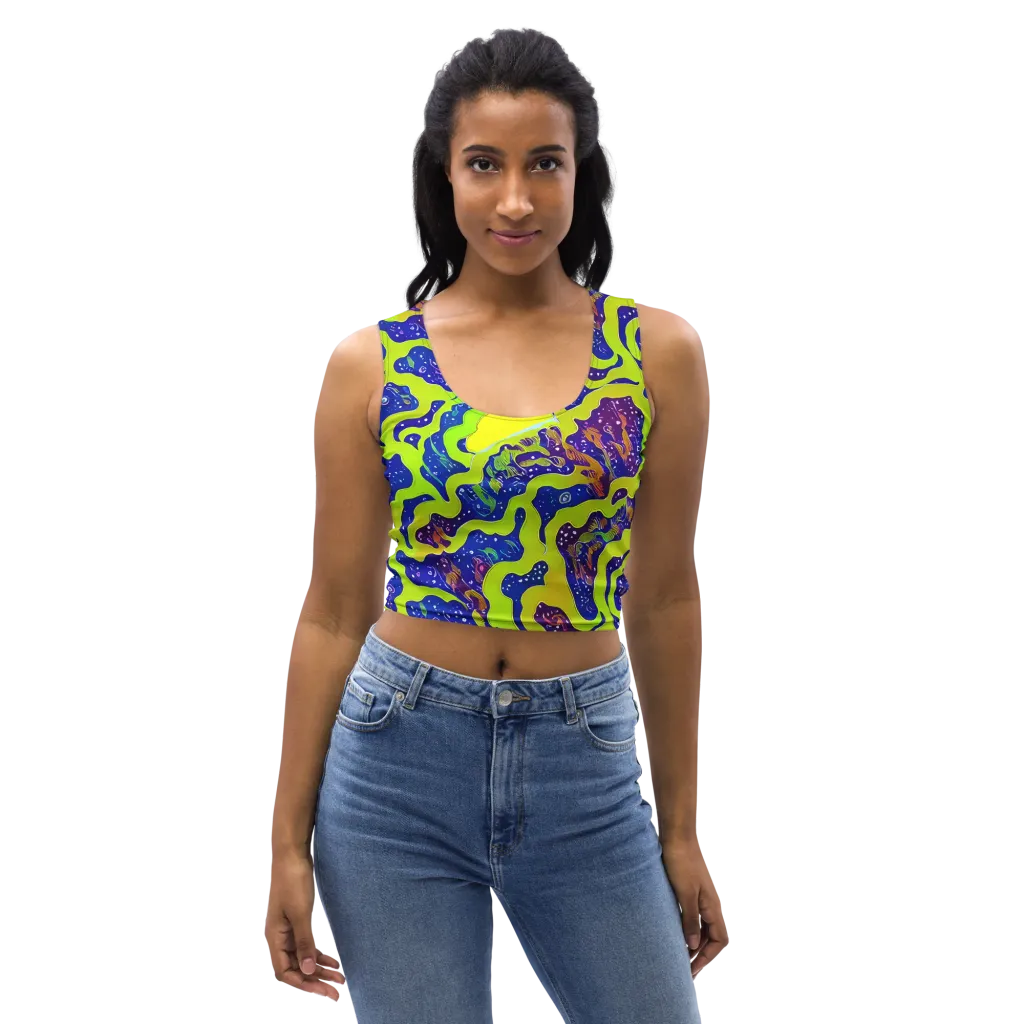 Galactic Tangledown on Crop Top — Front
