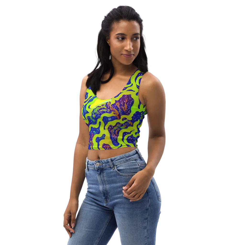 Galactic Tangledown on Crop Top — Left Front