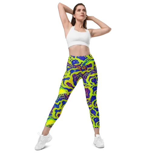 Galactic Tangledown on a Leggings with Pockets