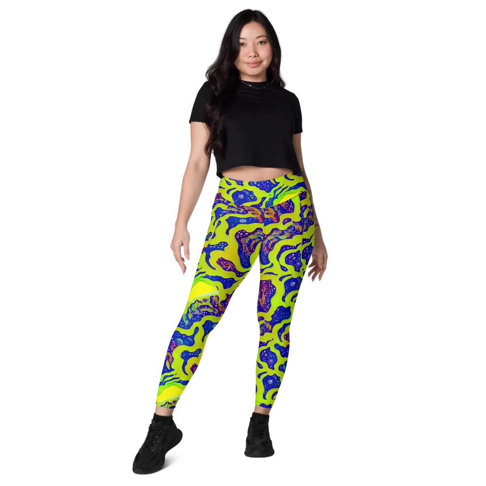 Galactic Tangledown on Leggings with Pockets — Front