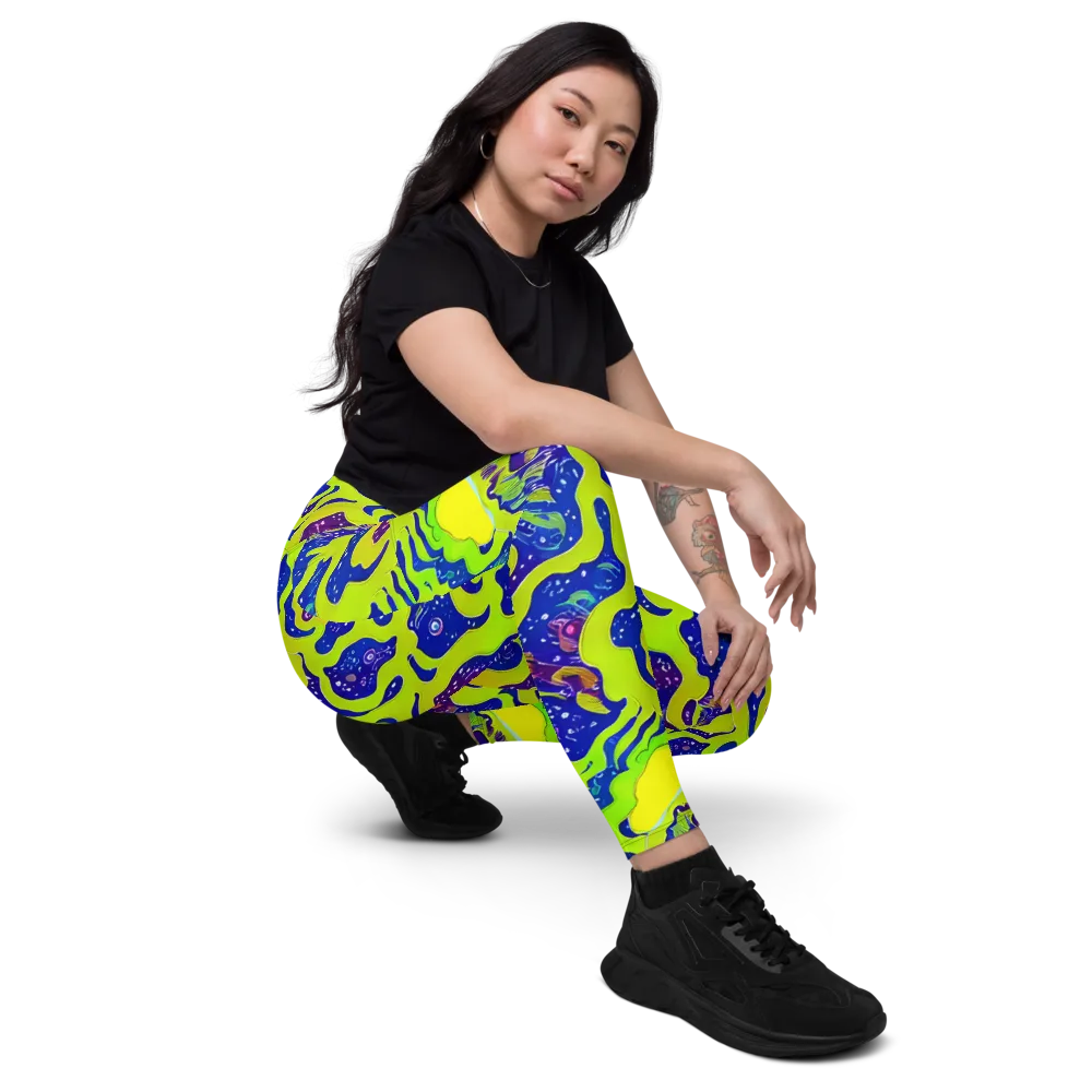 Galactic Tangledown on Leggings with Pockets — Right Front