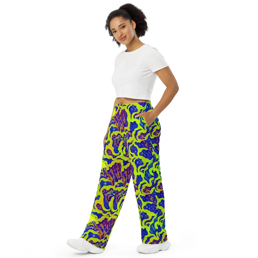 Galactic Tangledown on Wide-Leg Pants — Left Front