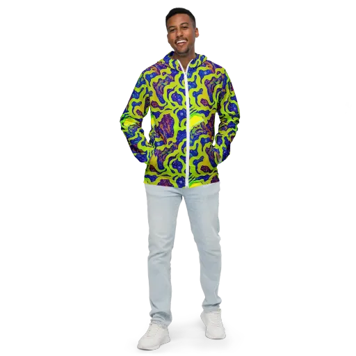 Galactic Tangledown on a Men's Windbreaker