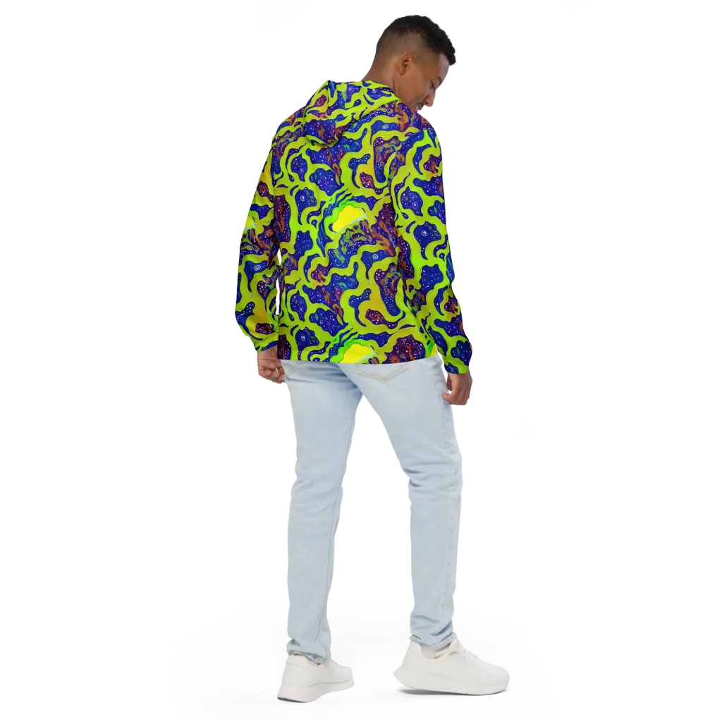Galactic Tangledown on Men's Windbreaker — Back