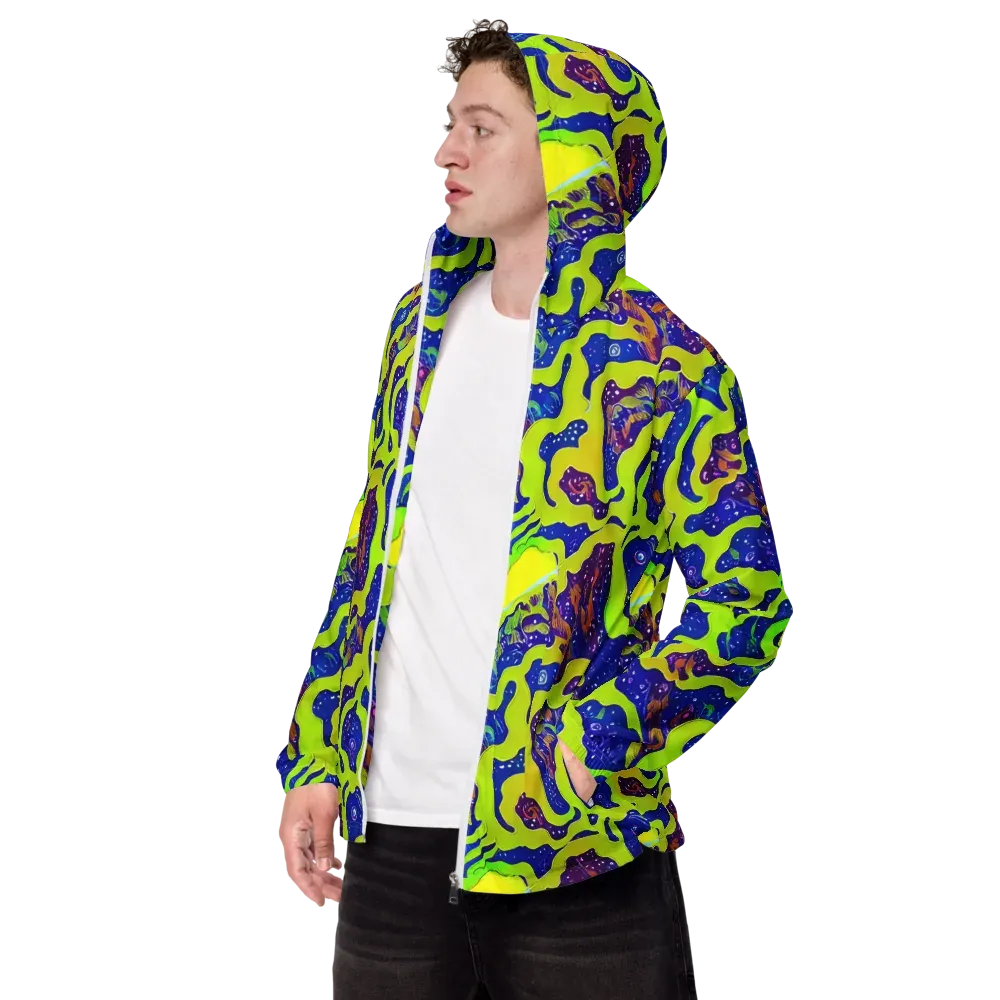 Galactic Tangledown on Men's Windbreaker — Left Front